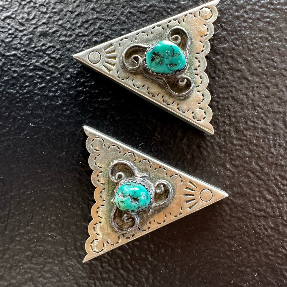 ✨ Authentic Navajo Sterling Silver Turquoise Conchos ✨